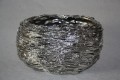 Ваза декоративная  файбергласс  серебро h17 d24 RY-S182-1